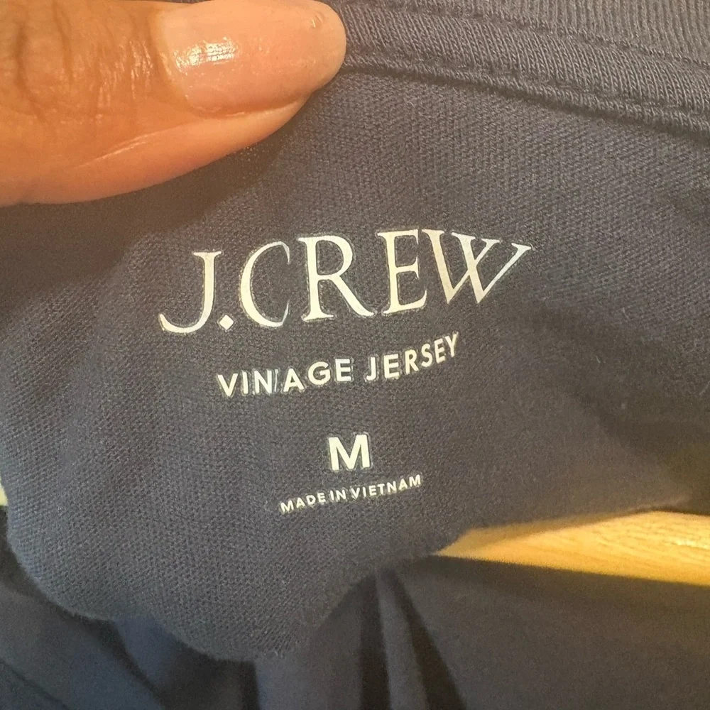 J. Crew Women's Navy V-Neck Tee